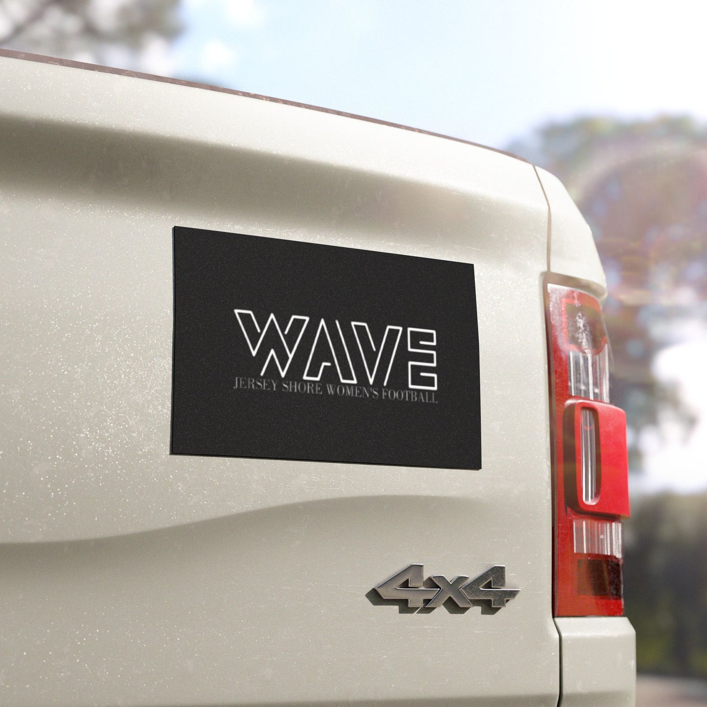 Women’s Football Wave Car Magnet