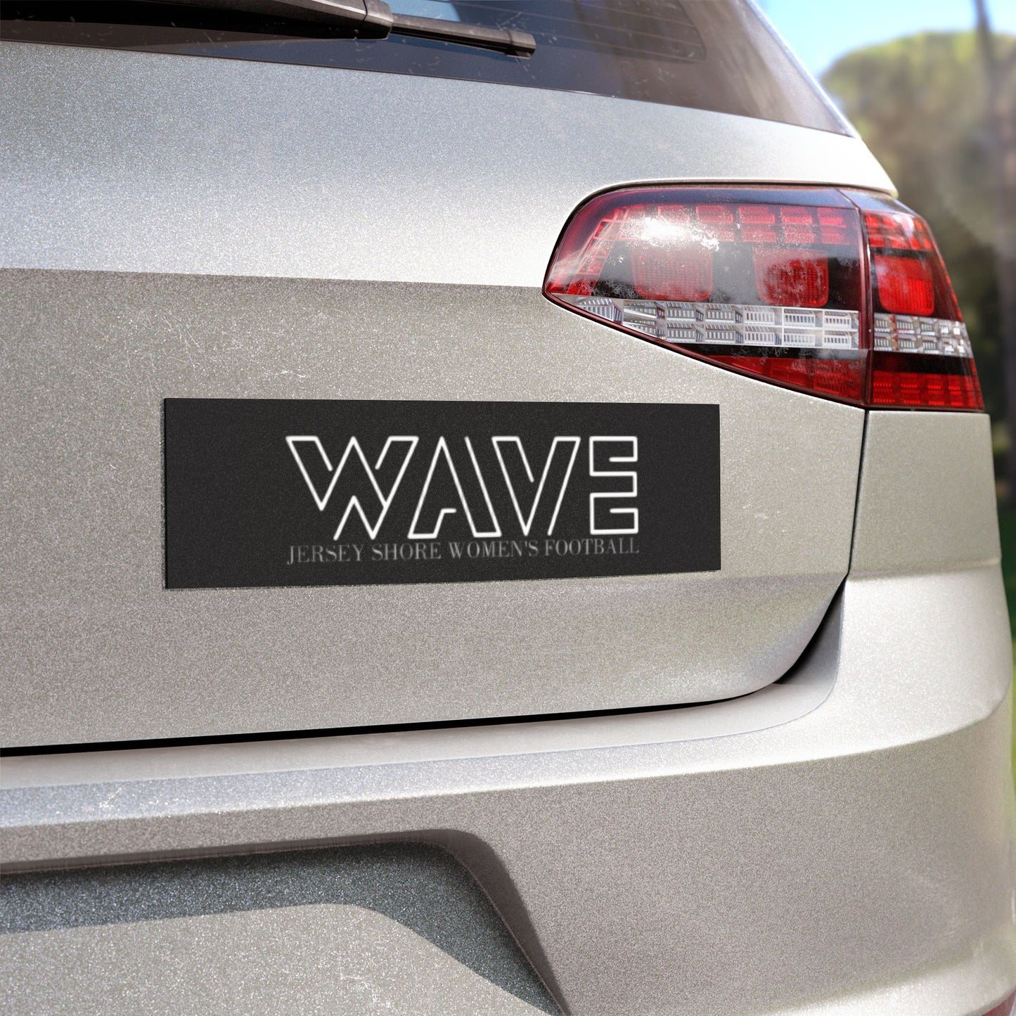 Women’s Football Wave Car Magnet