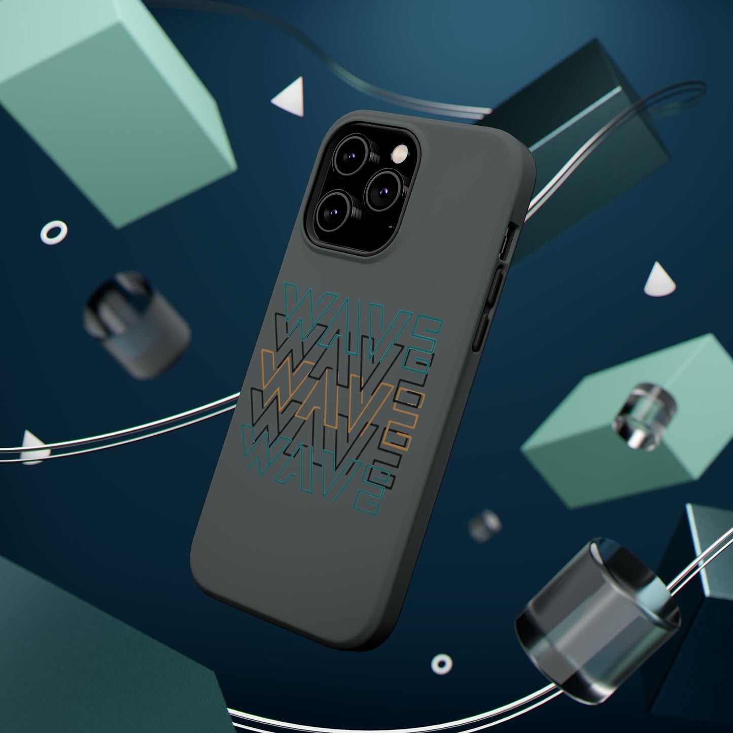 Stylish Magnetic Tough Cases | Wave Pattern Phone Case, Durable Phone Cover, Trendy Accessory for All Ages, Perfect Gift, Phone Protection