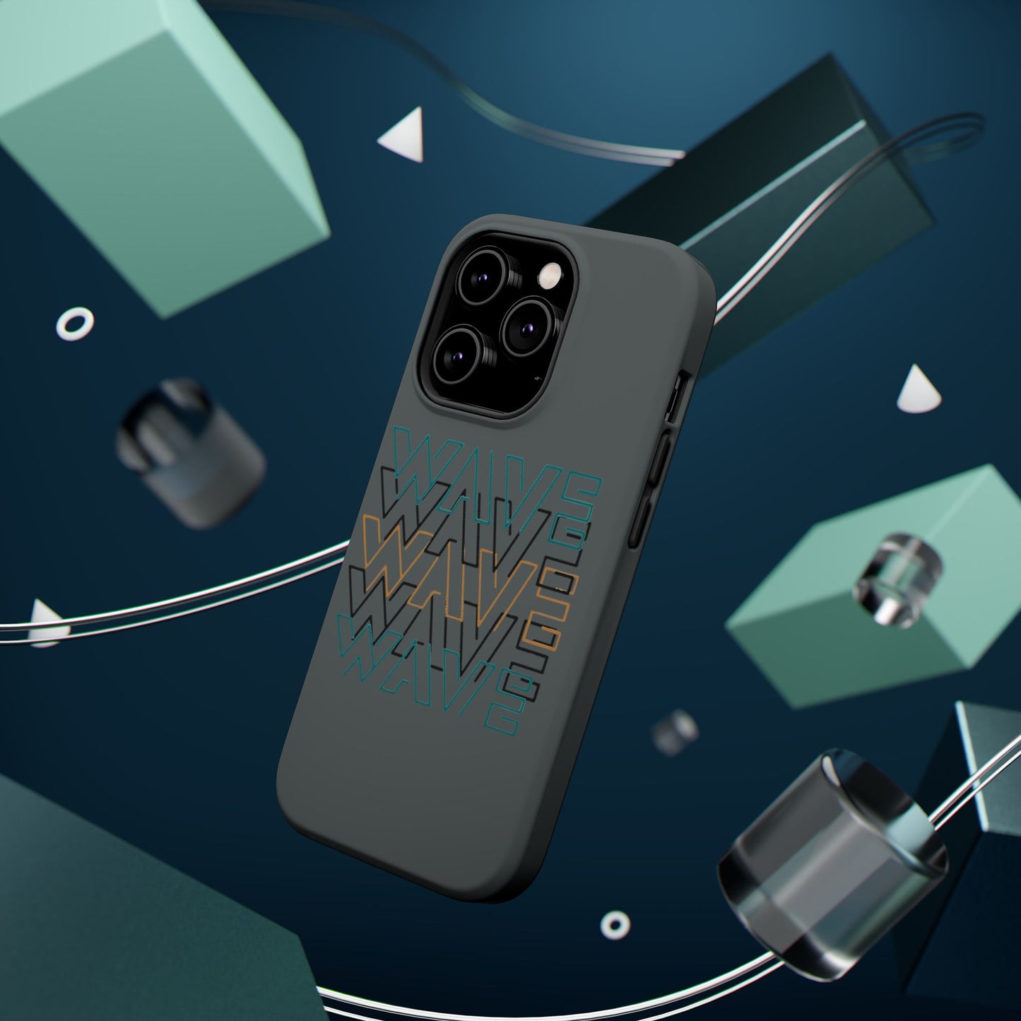 Stylish Magnetic Tough Cases | Wave Pattern Phone Case, Durable Phone Cover, Trendy Accessory for All Ages, Perfect Gift, Phone Protection