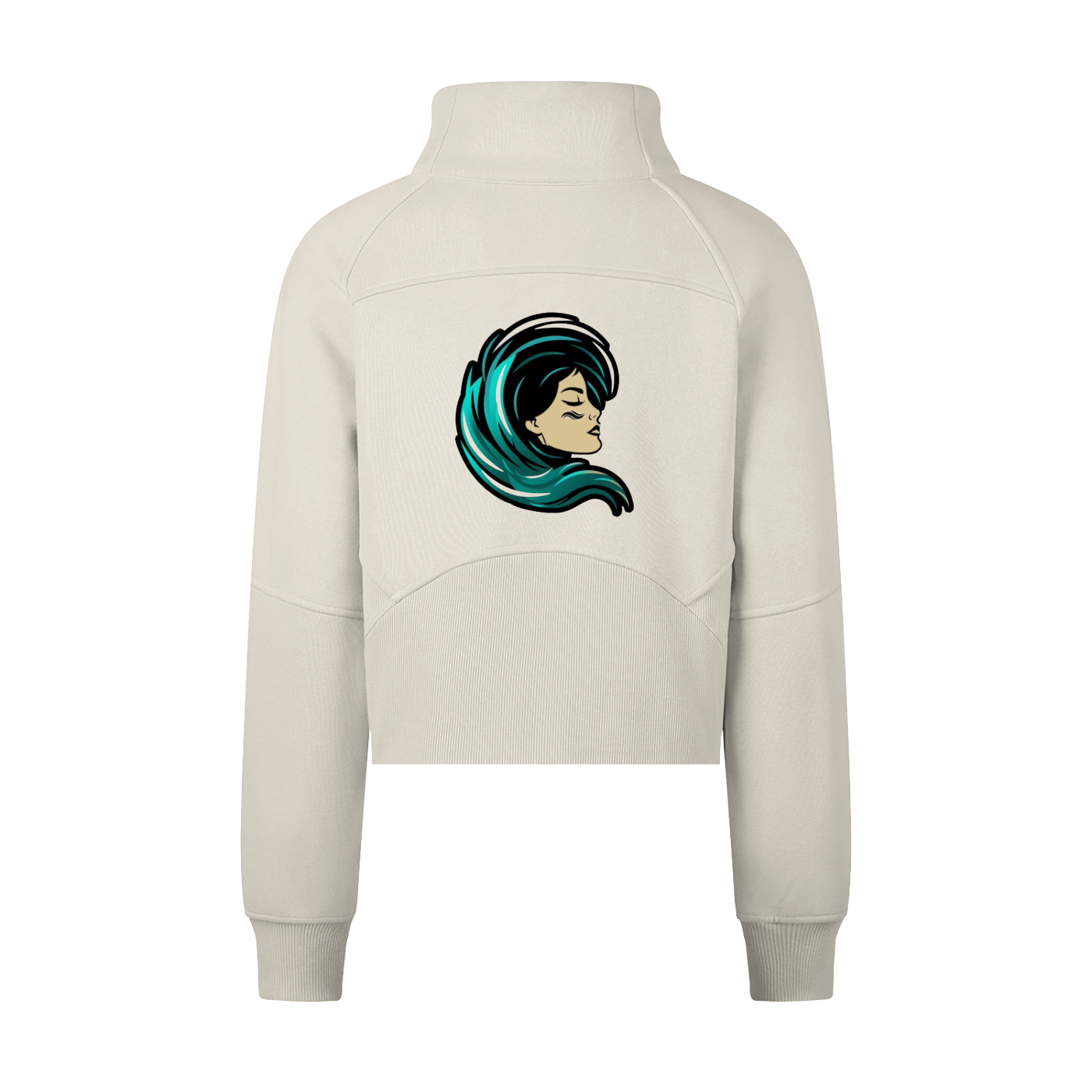 Cropped Half-Zip Sweatshirt