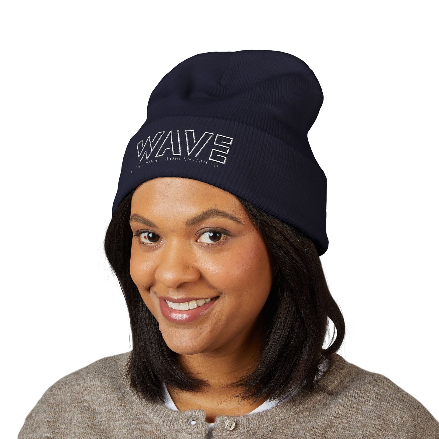 Embroidered Classic Cuffed Beanie — Cozy Everyday Knit Hat