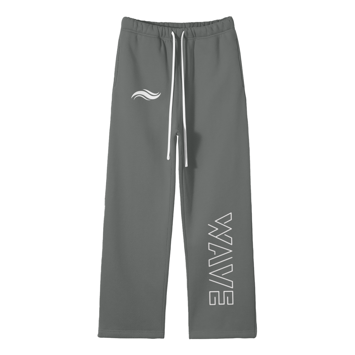 Streetwear Unisex Solid Color Fleece Straight Leg Pants