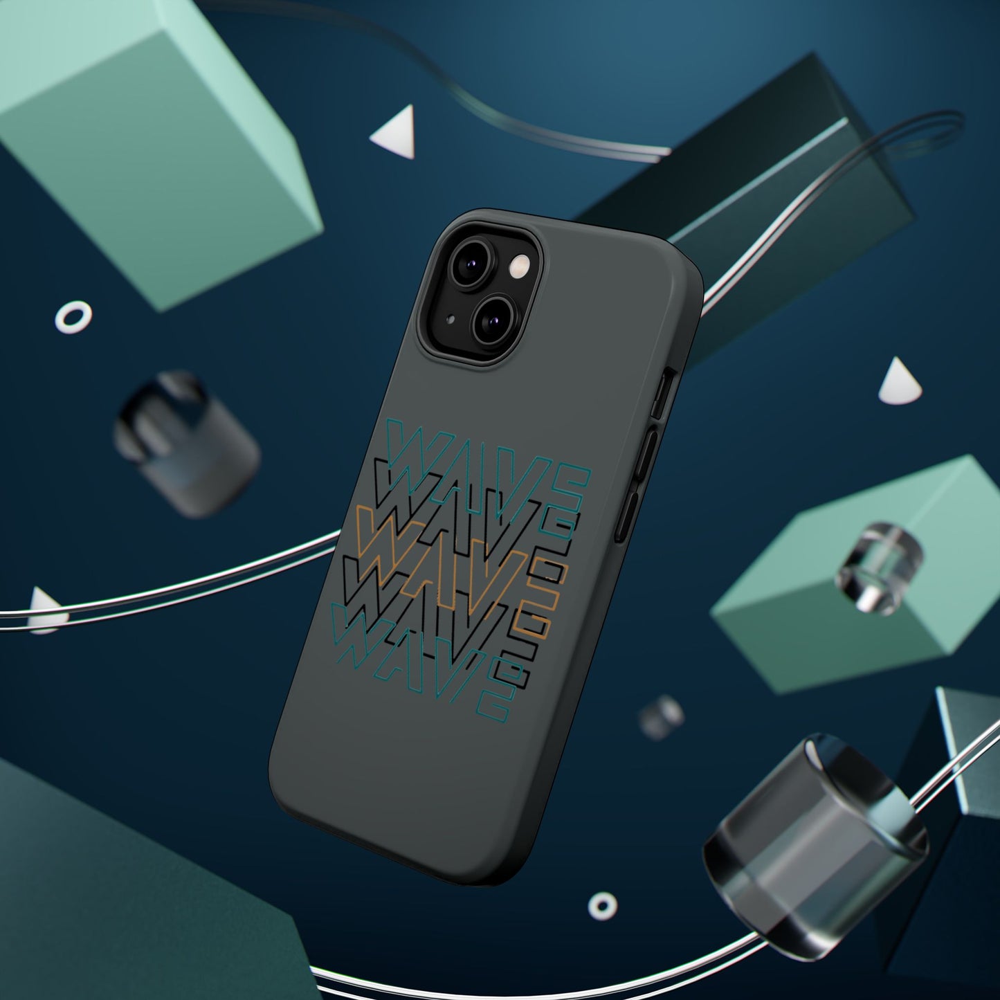 Stylish Magnetic Tough Cases | Wave Pattern Phone Case, Durable Phone Cover, Trendy Accessory for All Ages, Perfect Gift, Phone Protection