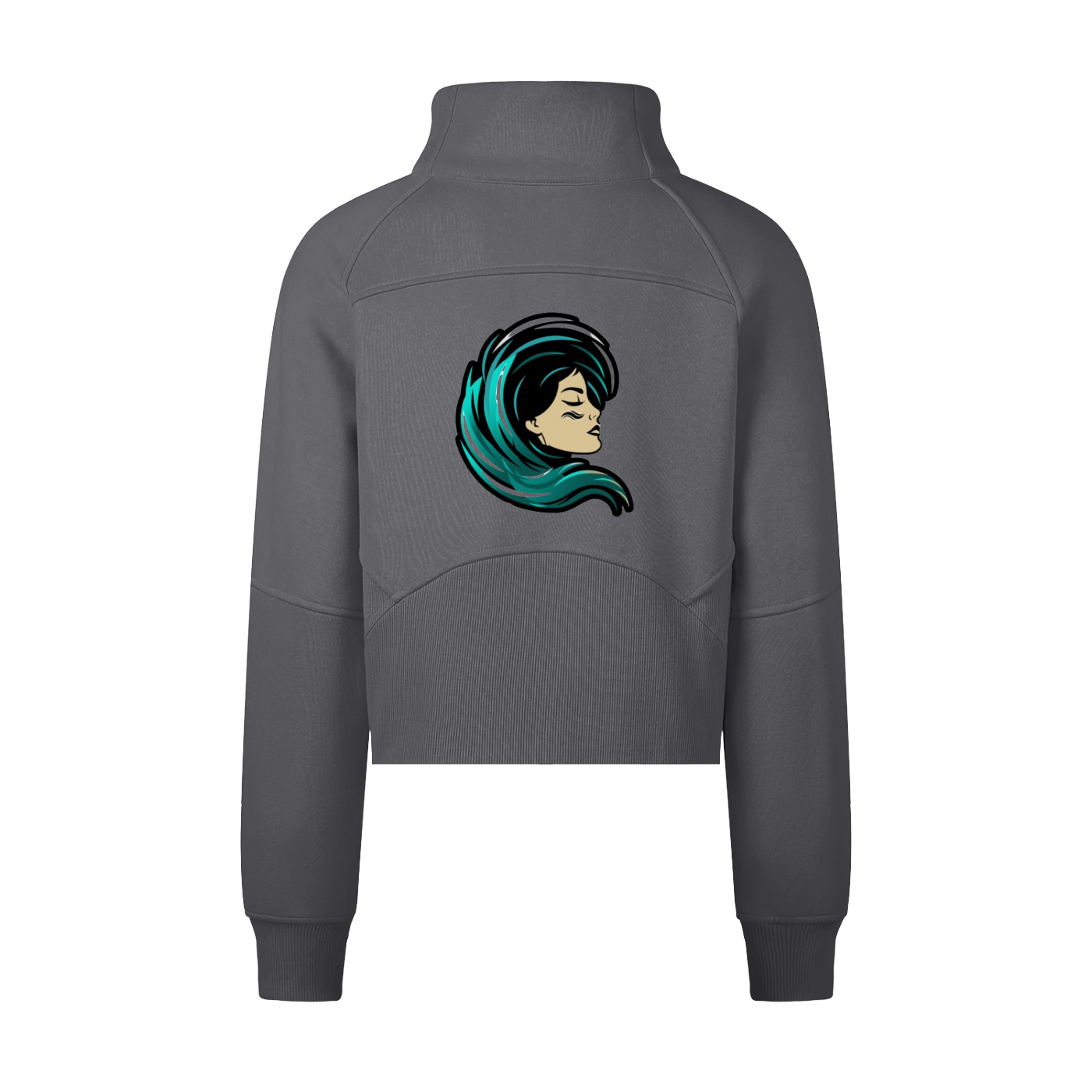 Cropped Half-Zip Sweatshirt