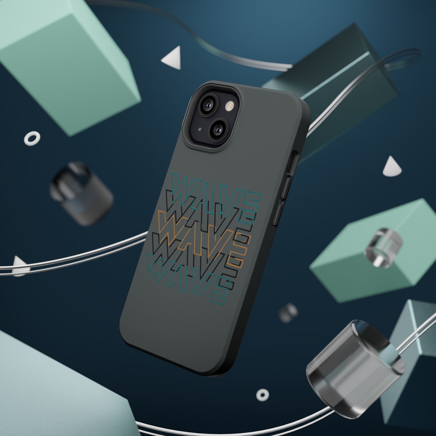 Stylish Magnetic Tough Cases | Wave Pattern Phone Case, Durable Phone Cover, Trendy Accessory for All Ages, Perfect Gift, Phone Protection