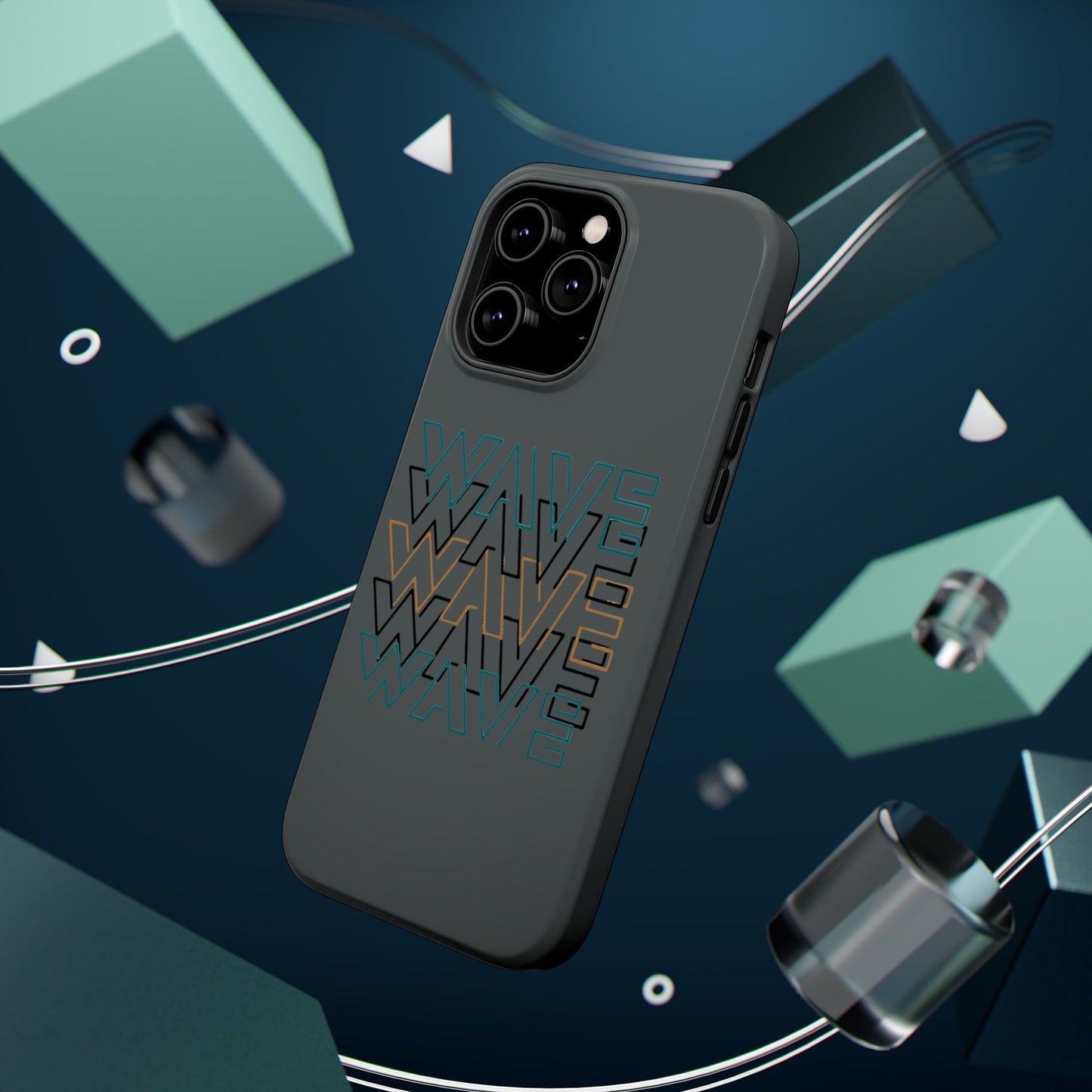 Stylish Magnetic Tough Cases | Wave Pattern Phone Case, Durable Phone Cover, Trendy Accessory for All Ages, Perfect Gift, Phone Protection