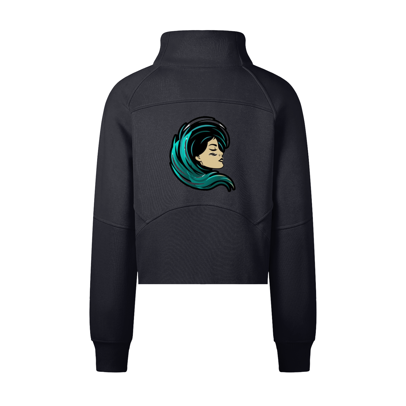 Cropped Half-Zip Sweatshirt