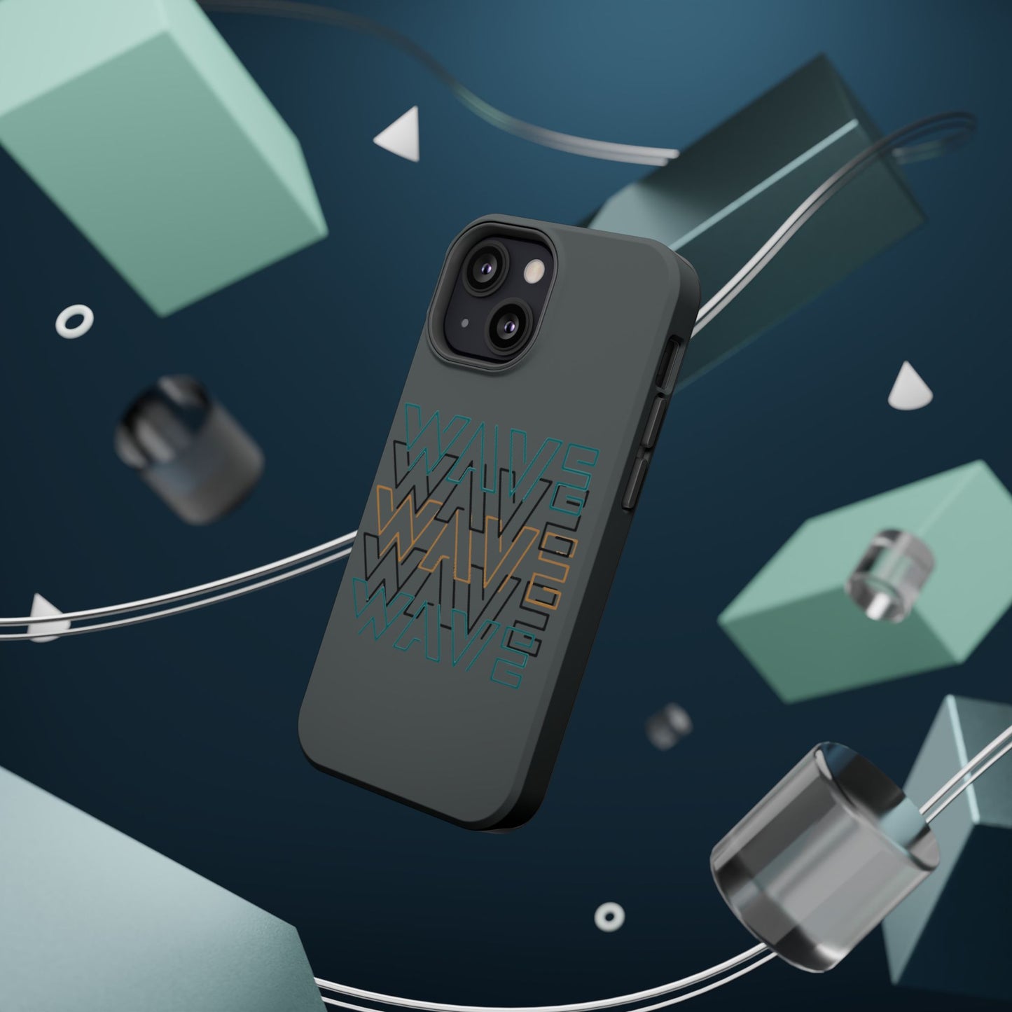 Stylish Magnetic Tough Cases | Wave Pattern Phone Case, Durable Phone Cover, Trendy Accessory for All Ages, Perfect Gift, Phone Protection
