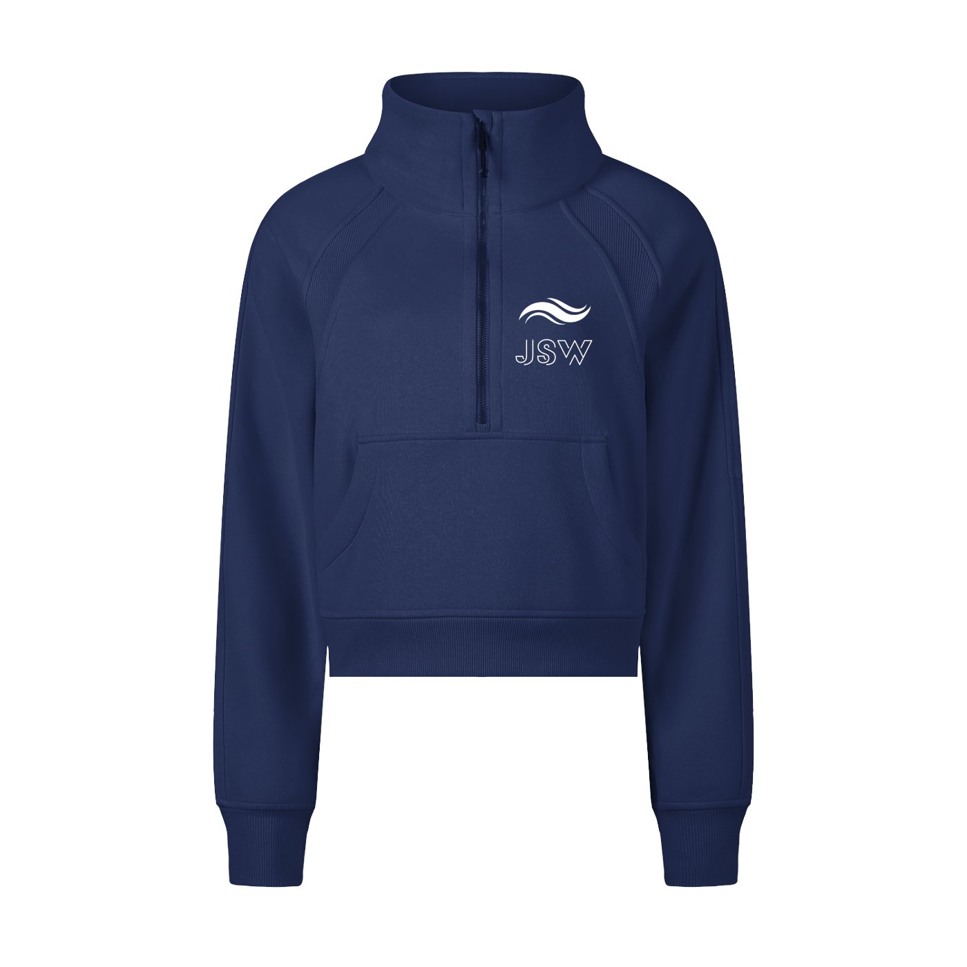 Cropped Half-Zip Sweatshirt