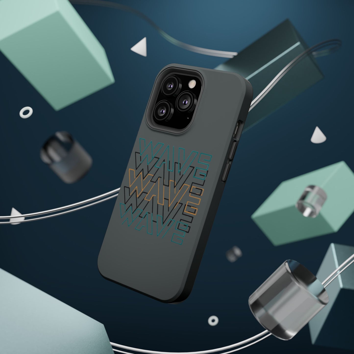 Stylish Magnetic Tough Cases | Wave Pattern Phone Case, Durable Phone Cover, Trendy Accessory for All Ages, Perfect Gift, Phone Protection
