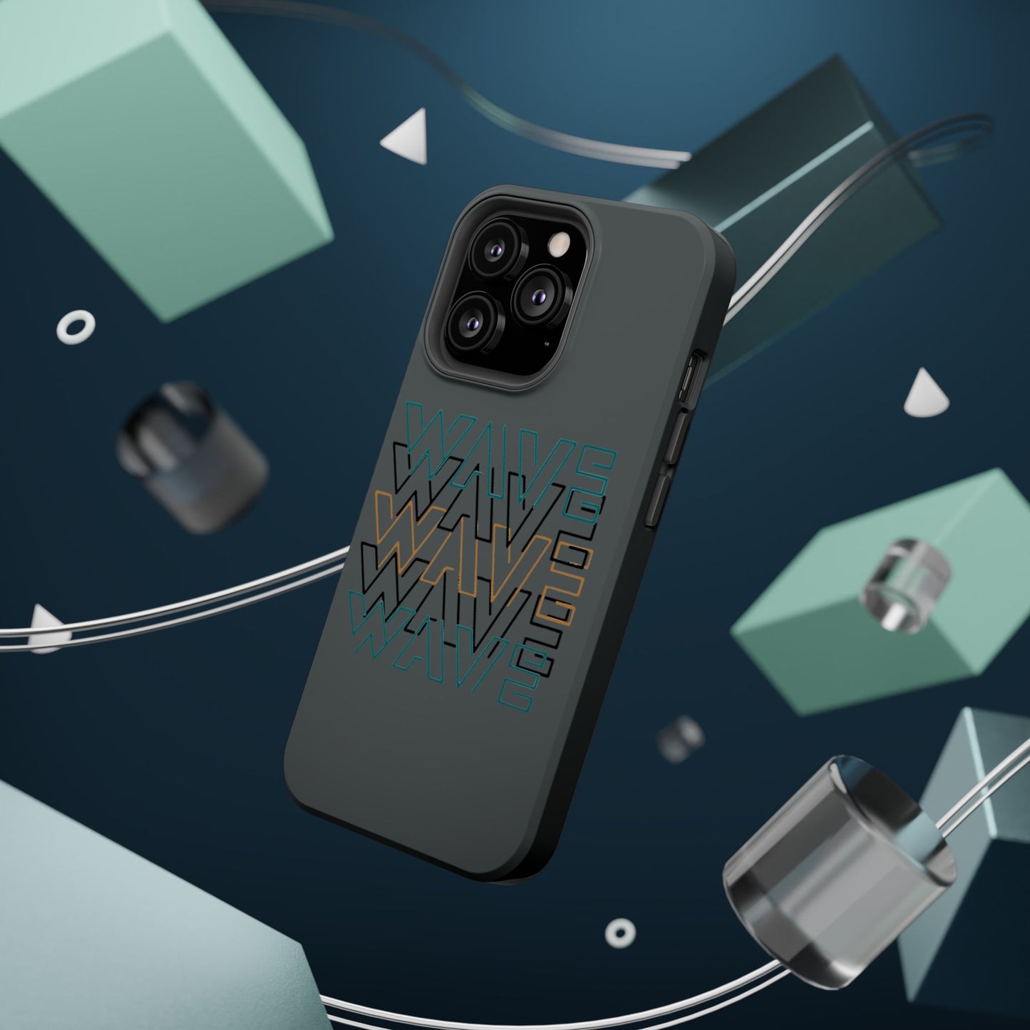 Stylish Magnetic Tough Cases | Wave Pattern Phone Case, Durable Phone Cover, Trendy Accessory for All Ages, Perfect Gift, Phone Protection
