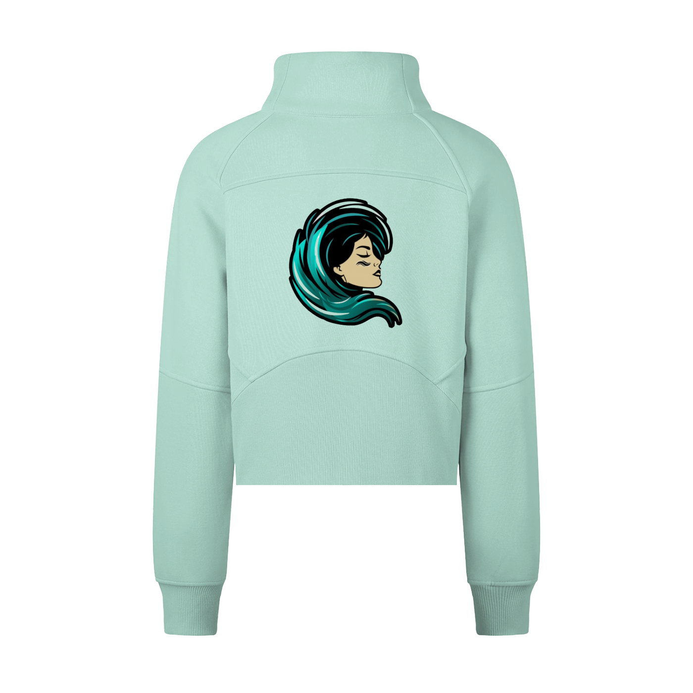 Cropped Half-Zip Sweatshirt