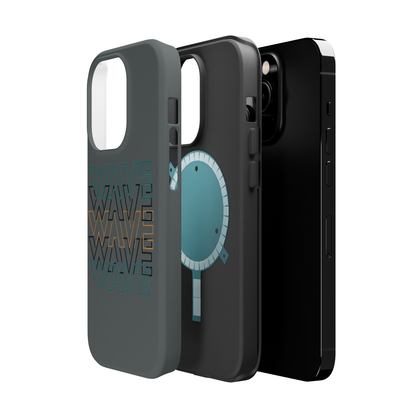 Stylish Magnetic Tough Cases | Wave Pattern Phone Case, Durable Phone Cover, Trendy Accessory for All Ages, Perfect Gift, Phone Protection