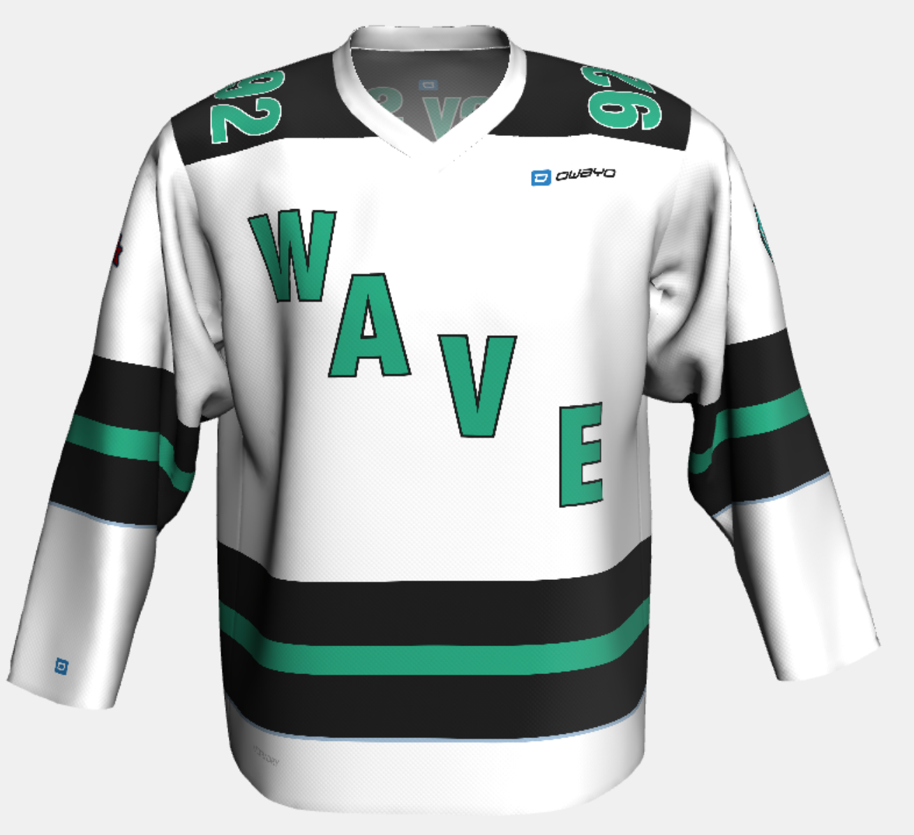 WAVE LACED V-NECK HOCKEY JERSEY (Customizable)