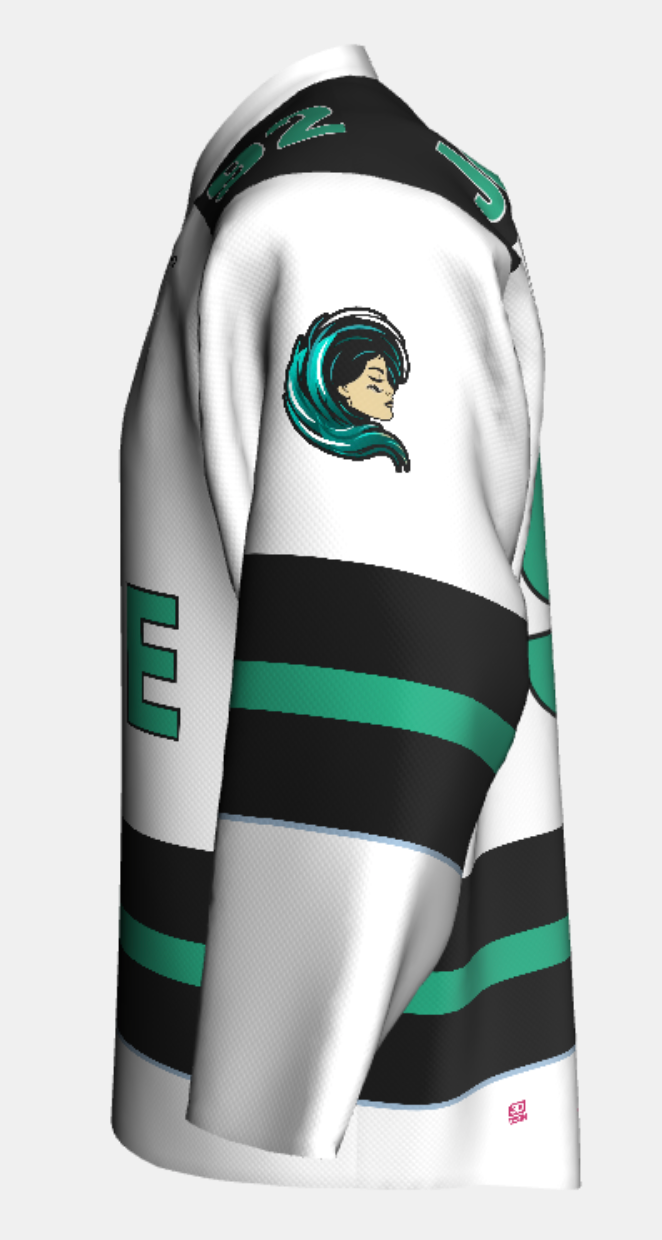 WAVE LACED V-NECK HOCKEY JERSEY (Customizable)
