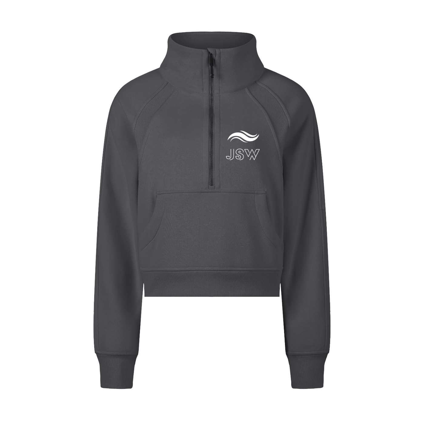 Cropped Half-Zip Sweatshirt