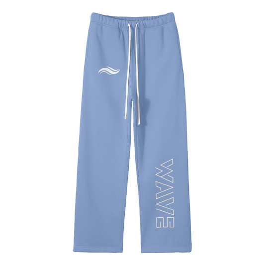 Streetwear Unisex Solid Color Fleece Straight Leg Pants