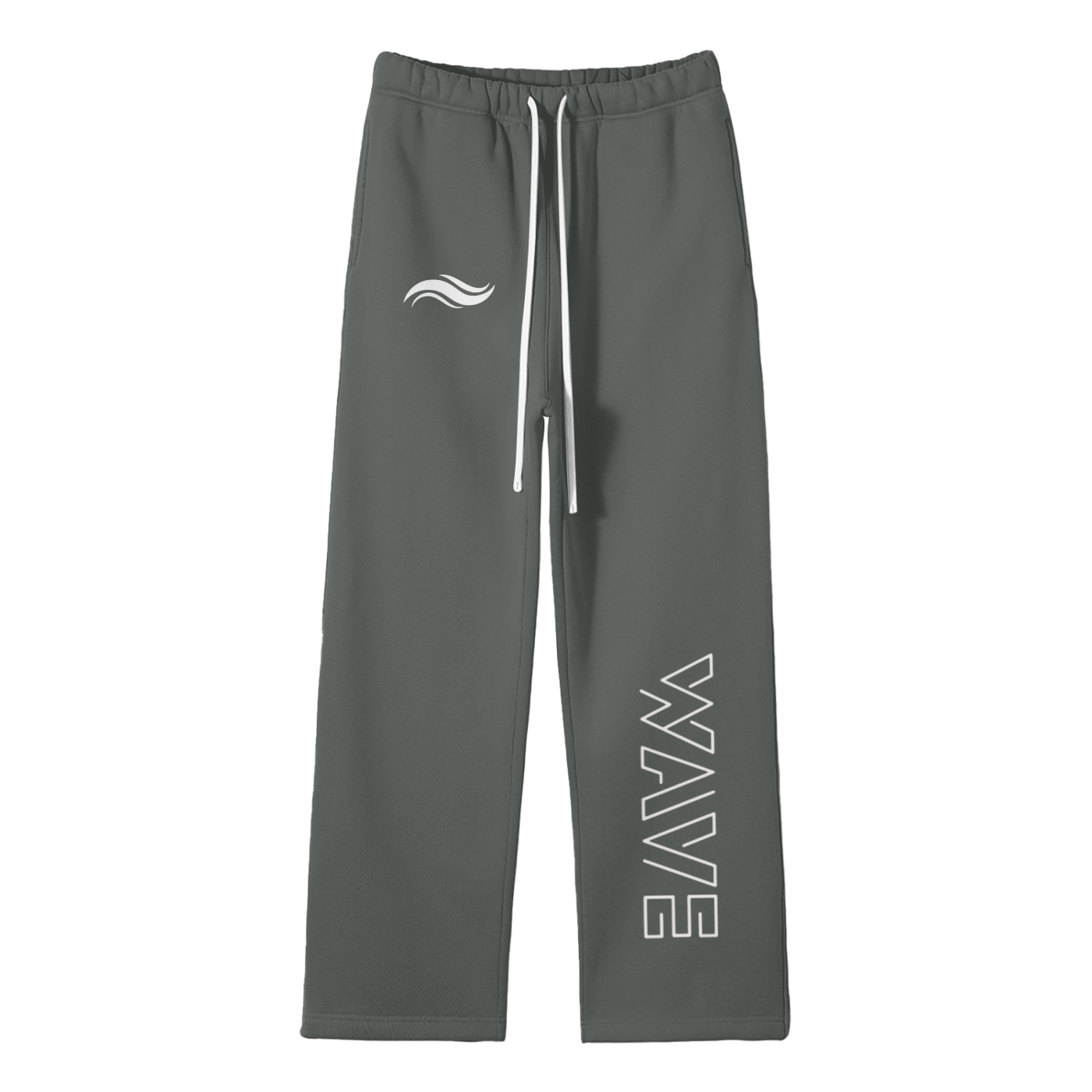 Streetwear Unisex Solid Color Fleece Straight Leg Pants